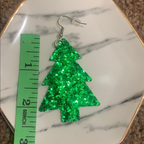 Sparkle Christmas Tree Earrings - Picture 2 of 3